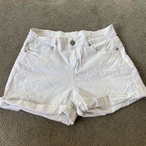 White Jean shorts